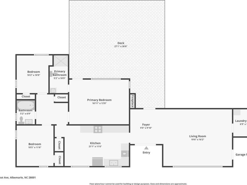 2104 Hillcrest Avenue, Albemarle, NC 28001.  MLS# CAR4365674, YatesRealty ID 10920. 