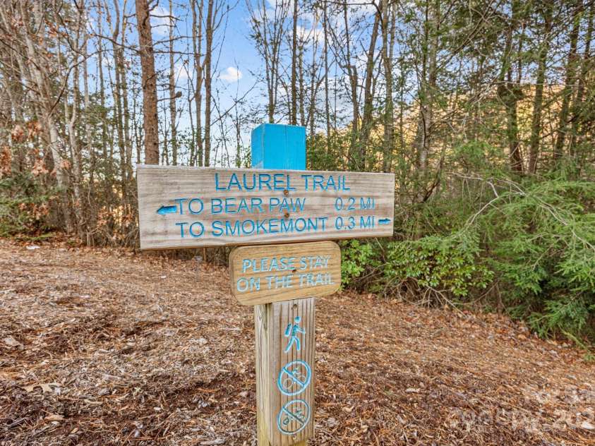 43 Smokemont Drive, Arden, NC 28704.  MLS# CAR4197497, YatesRealty ID 10921. Hiking trails through the neighborhood; some leading to the adjoining Pisgah Natural Forest.