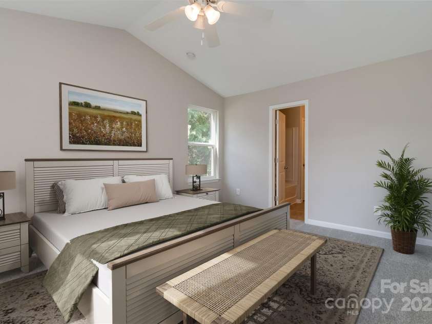 2557 Mulberry Pond Drive, Charlotte, NC 28208.  MLS# CAR4294608, YatesRealty ID 1095. Virtually Staged Primary Bedroom