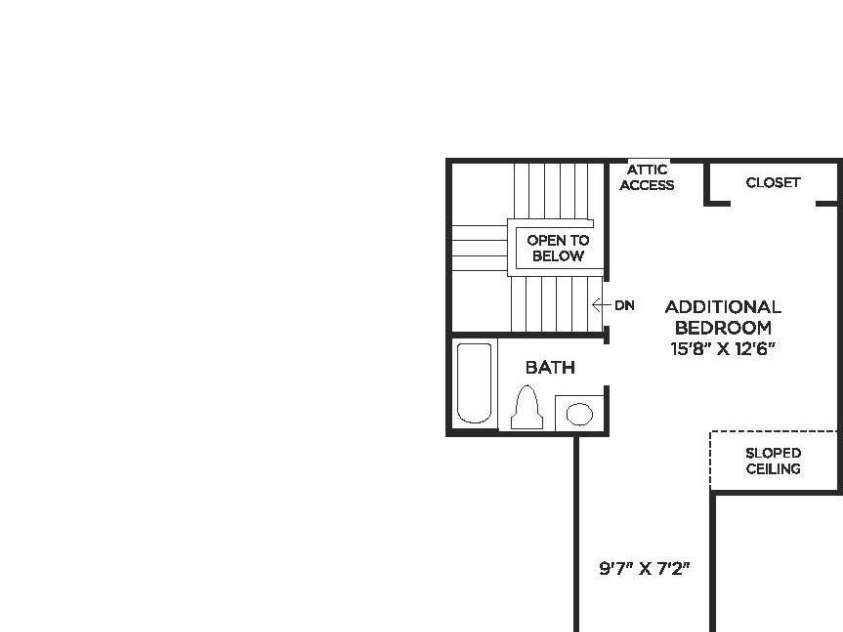 9413 Munsing Drive, Charlotte, NC 28269.  MLS# CAR4319098, YatesRealty ID 1096. Third Floor Layout