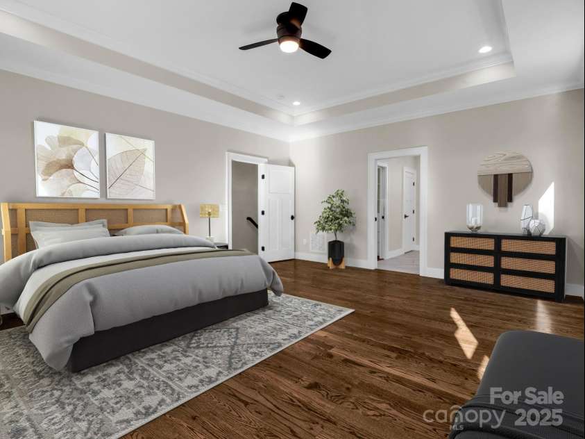 1104 Sylvan Boulevard, Hendersonville, NC 28791.  MLS# CAR4215547, YatesRealty ID 10973. Primary Bedroom boasts trey ceilings, spacious*Virtually staged