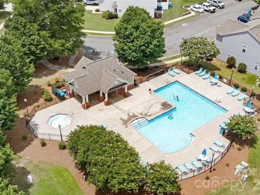 11743 Stockdale Court, Pineville, NC 28134.  MLS# CAR4301093, YatesRealty ID 10979. Community pool at Carolina Crossing