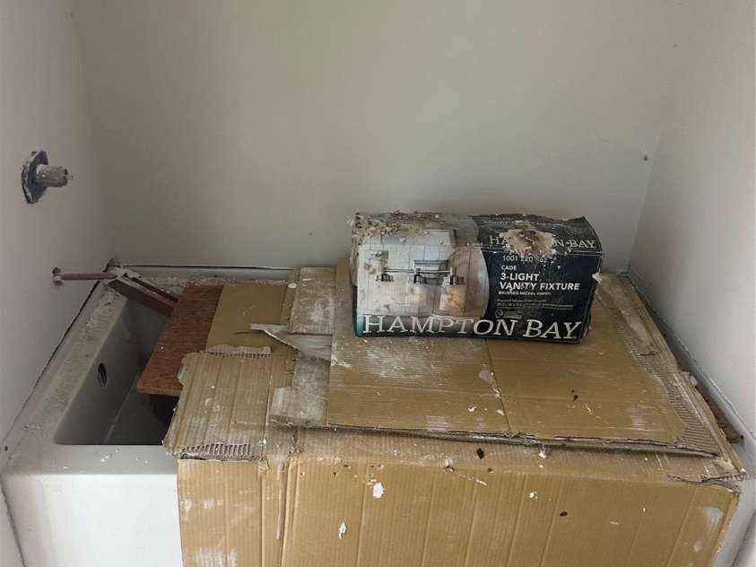 177 Mountain View Lane, Troy, NC 27371.  MLS# CAR4269979, YatesRealty ID 110. New tub is covered to prevent damage or paint overspray