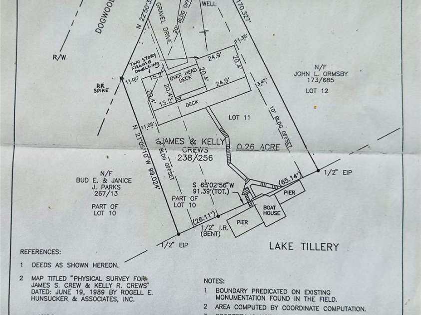 177 Mountain View Lane, Troy, NC 27371.  MLS# CAR4269979, YatesRealty ID 110. Survey