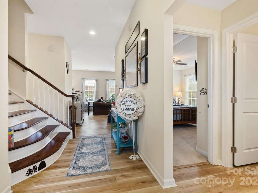 2077 Taney Way, Fort Mill, SC 29707.  MLS# CAR4246046, YatesRealty ID 11002. Entry & stairs to 4th bedroom/bonus.