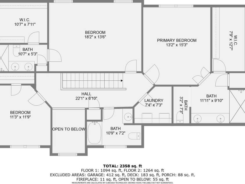 10836 Maryanna Court, Charlotte, NC 28213.  MLS# CAR4248594, YatesRealty ID 11011. Floor Plan - Upper