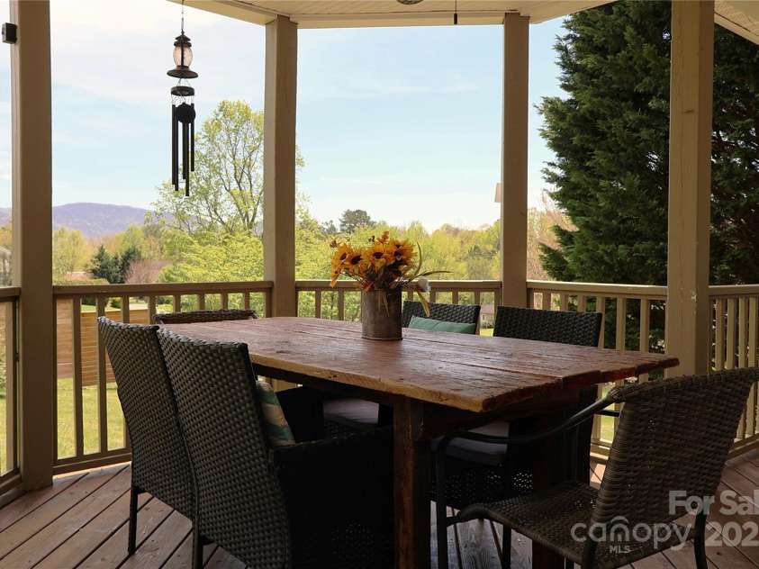 39 Kirkland Drive, Asheville, NC 28805.  MLS# CAR4325951, YatesRealty ID 11024. Veranda, just off the dining room