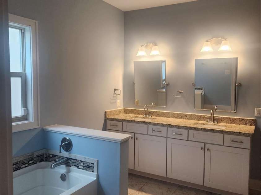 62 River Bend Lane, Fletcher, NC 28732.  MLS# CAR4335213, YatesRealty ID 11041. Master bath overview with shower - main level