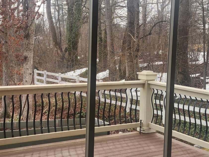 62 River Bend Lane, Fletcher, NC 28732.  MLS# CAR4335213, YatesRealty ID 11041. Porch-deck view