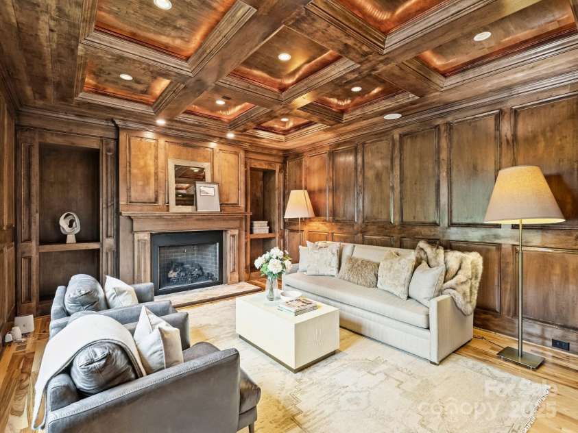 4400 Sharon View Road, Charlotte, NC 28226.  MLS# CAR4243534, YatesRealty ID 11056. Custom wood paneled office