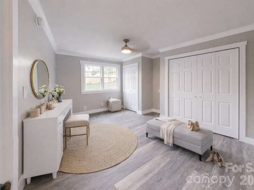307 Washington Avenue, Bessemer City, NC 28016.  MLS# CAR4365960, YatesRealty ID 11071. Virtually Staged dressing room