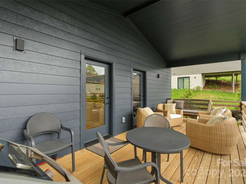 110 Timberview Drive, Swannanoa, NC 28778.  MLS# CAR4304765, YatesRealty ID 11084. Covered, Spacious Back Deck + Fiber Cement Siding