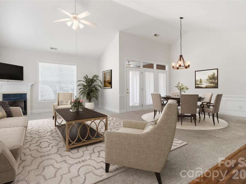 3832 Misty Glen Court, Matthews, NC 28105.  MLS# CAR4356915, YatesRealty ID 11086. Virtually Staged