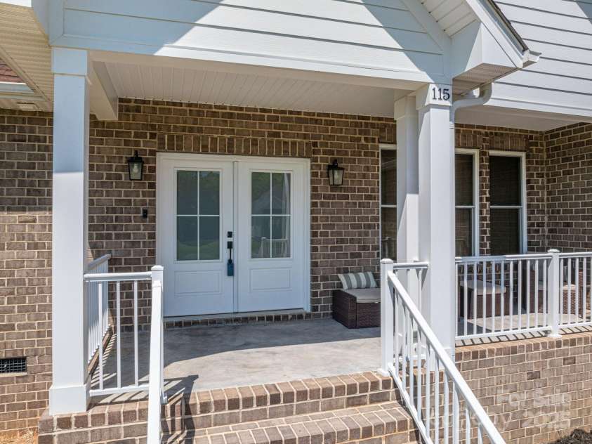 115 Woodward Way, Iron Station, NC 28080.  MLS# CAR4253712, YatesRealty ID 11092. Front Porch
