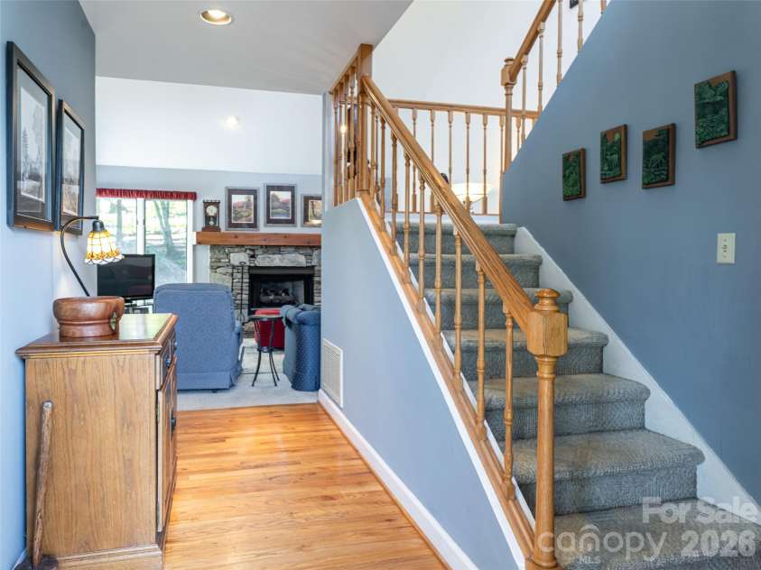 2 Bent Tree Drive, Asheville, NC 28803.  MLS# CAR4335530, YatesRealty ID 11119. Open staircase 