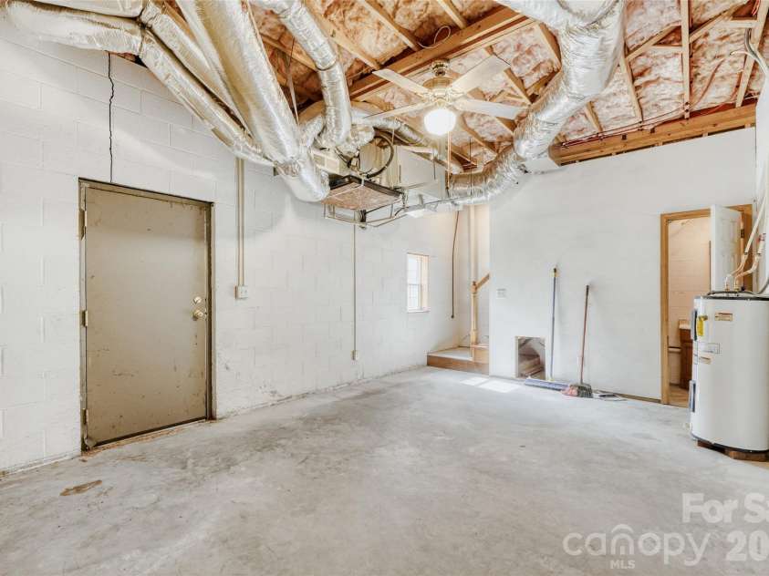104 McArthur Avenue, Concord, NC 28025.  MLS# CAR4344747, YatesRealty ID 11125. Basement Storage or Workshop