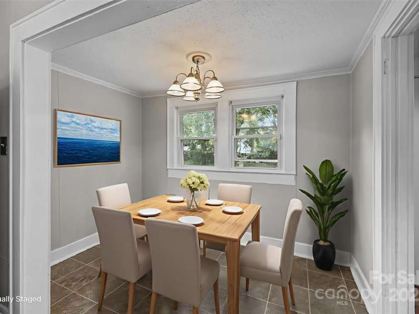 610 Watts Street, Albemarle, NC 28001.  MLS# CAR4310965, YatesRealty ID 11126. Virtually Staged - Dining Room