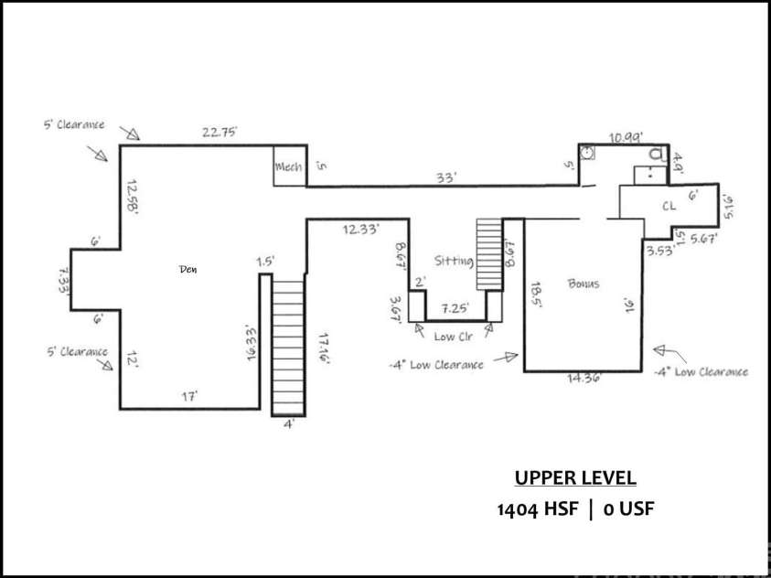 5809 Selkirk Drive, Hickory, NC 28601.  MLS# CAR4235652, YatesRealty ID 11140. Floor Plan Upper Level