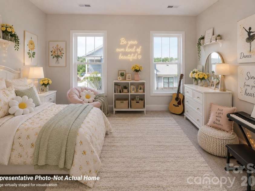 10219 Rainier Trail Drive, Huntersville, NC 28078.  MLS# CAR4342827, YatesRealty ID 11146. Bedroom 2-Virtually Staged
