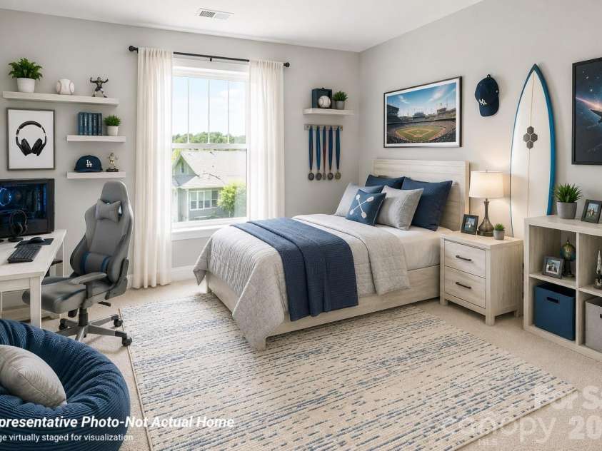 10219 Rainier Trail Drive, Huntersville, NC 28078.  MLS# CAR4342827, YatesRealty ID 11146. Bedroom 3-Virtually Staged