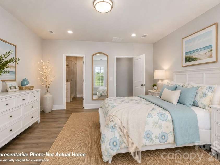 10219 Rainier Trail Drive, Huntersville, NC 28078.  MLS# CAR4342827, YatesRealty ID 11146. Main Bedroom -Virtually Staged