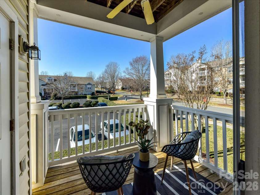 9145 Mcdowell Creek Court, Cornelius, NC 28031.  MLS# CAR4336946, YatesRealty ID 11148. Balcony view!
