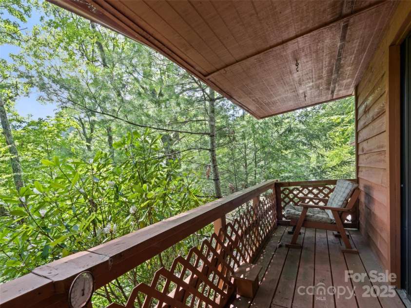 1010 Autumn Drive, Maggie Valley, NC 28751.  MLS# CAR4284241, YatesRealty ID 1116. Porch off Second Bedroom 