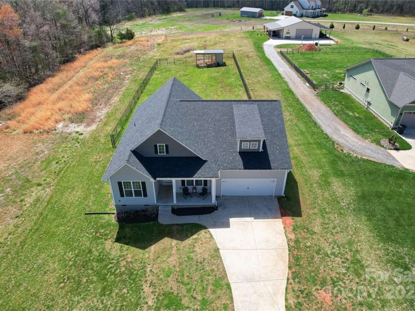 2504 Hovis Road, Lincolnton, NC 28092.  MLS# CAR4225374, YatesRealty ID 11164. Arial view
