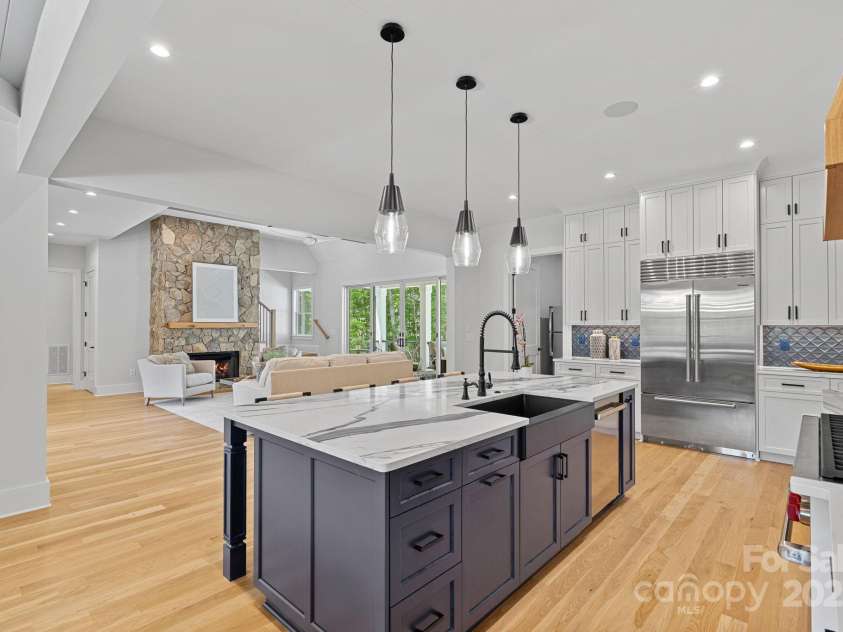 2010 Bessbrook Road, Fort Mill, SC 29708.  MLS# CAR4284508, YatesRealty ID 11165. Kitchen view to living room.
