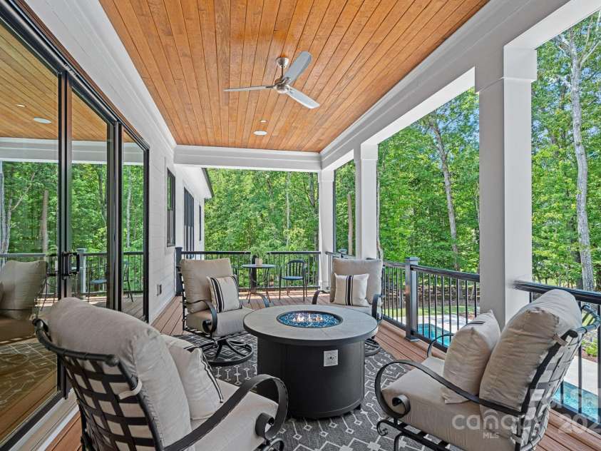 2010 Bessbrook Road, Fort Mill, SC 29708.  MLS# CAR4284508, YatesRealty ID 11165. Upper patio overlooking the pool with trex decking.