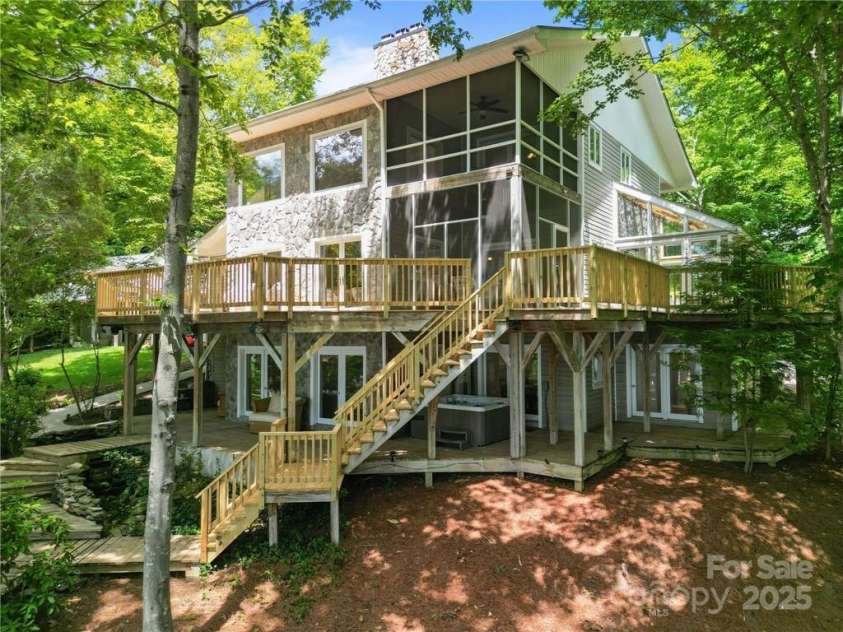 122 Mountain Harbor Drive, Lexington, NC 27292.  MLS# CAR4217597, YatesRealty ID 11172. View from lakeside! Main waterfront home!