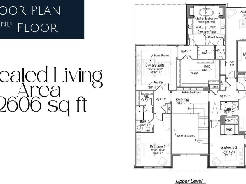1118 Kingscross Drive, Charlotte, NC 28211.  MLS# CAR4326781, YatesRealty ID 1118. 2nd Floor Plan