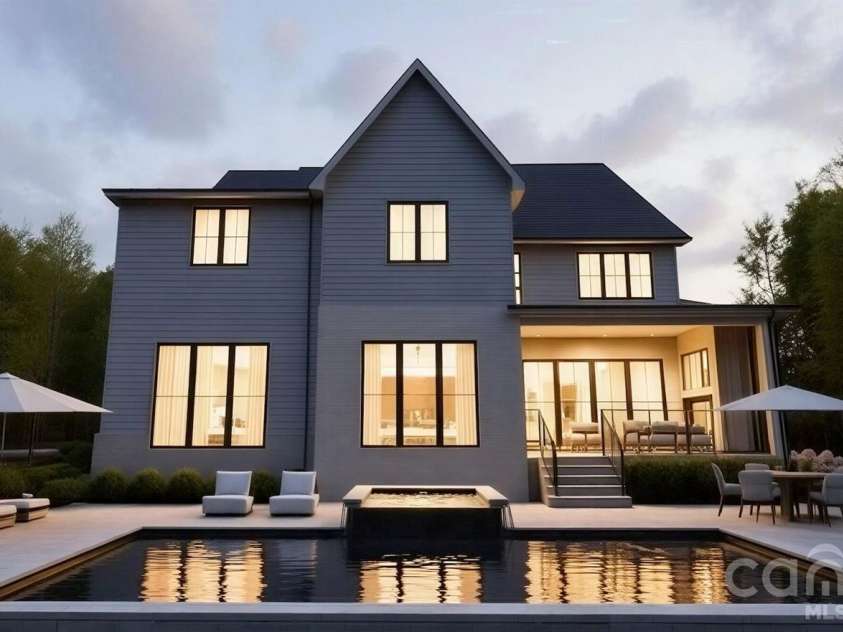 1118 Kingscross Drive, Charlotte, NC 28211.  MLS# CAR4326781, YatesRealty ID 1118. Artistic Rendering of Kingscross Exterior backyard with pool. Pool location subject to change