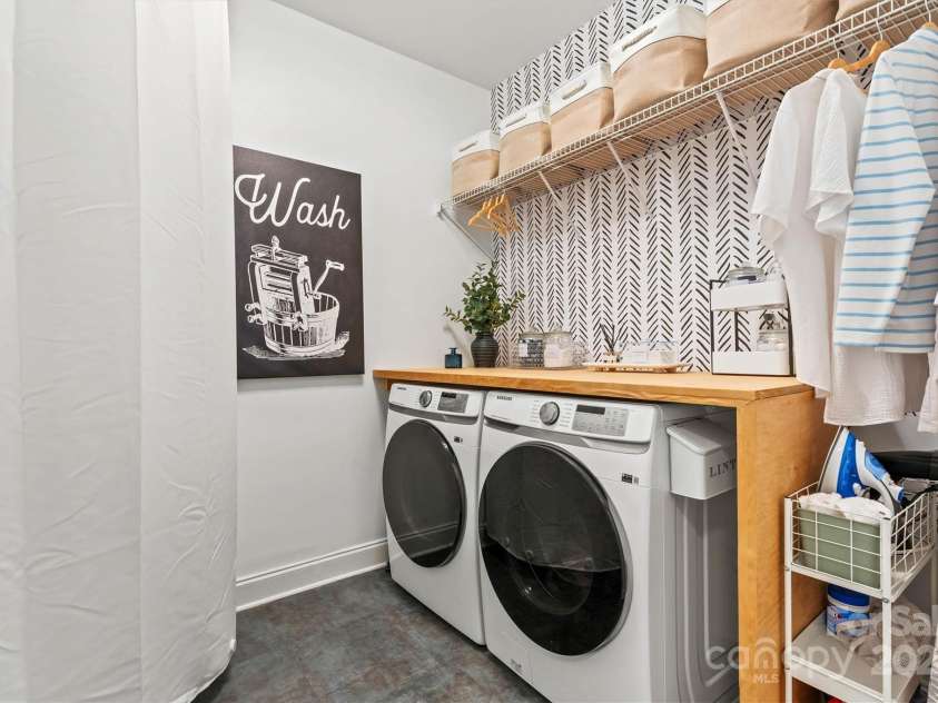8032 Turnberry Lane, Stanley, NC 28164.  MLS# CAR4250086, YatesRealty ID 11180. Main floor laundry room