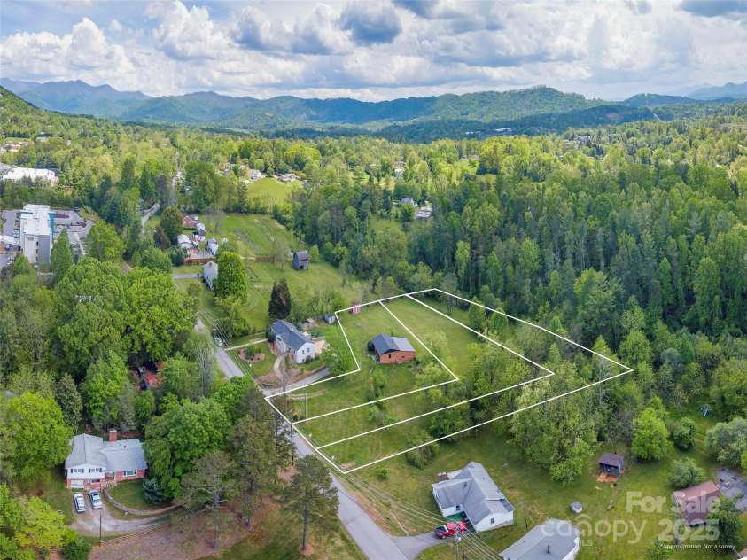 64 Alexander Road, Weaverville, NC 28787.  MLS# CAR4252153, YatesRealty ID 11181. Aerial view of all 4 parcels