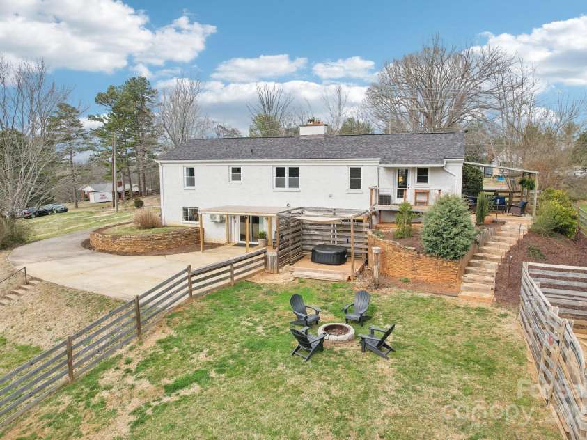 64 Alexander Road, Weaverville, NC 28787.  MLS# CAR4252153, YatesRealty ID 11181. Rear view of house