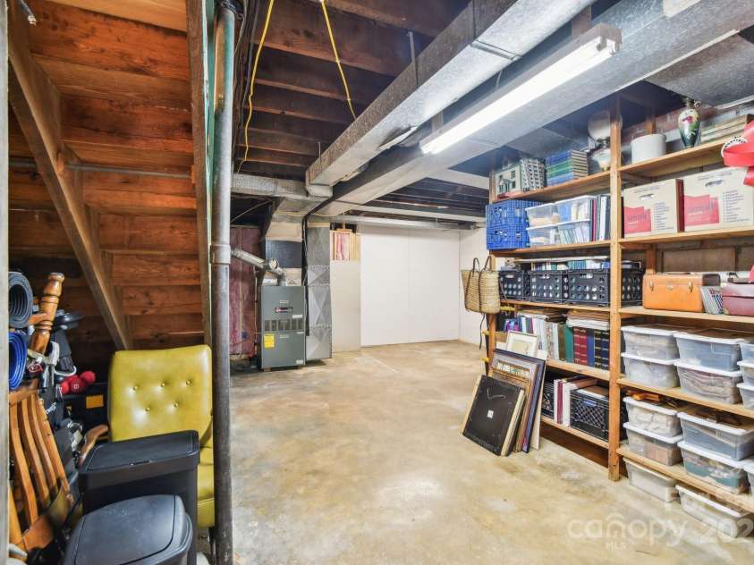 64 Alexander Road, Weaverville, NC 28787.  MLS# CAR4252153, YatesRealty ID 11181. Storage area in basement