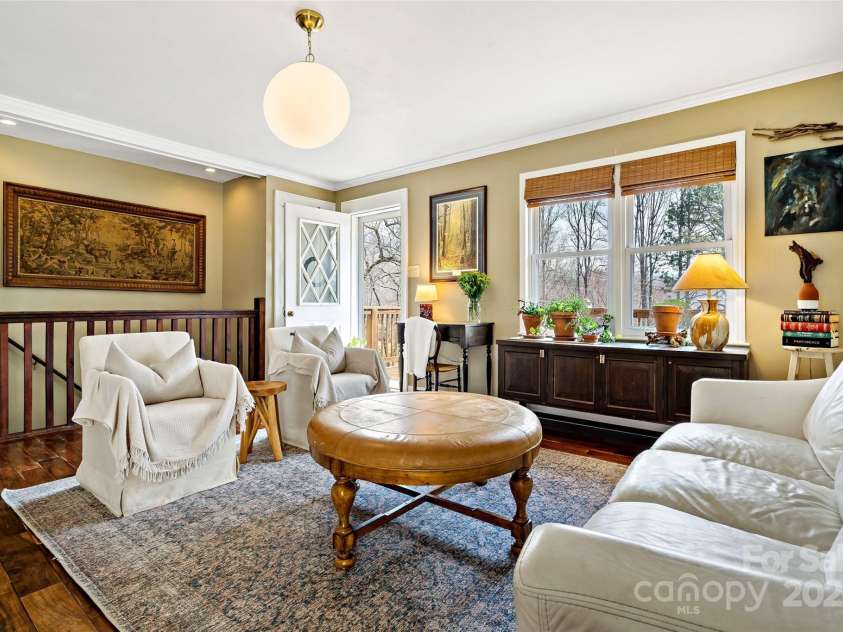 570 Brandon Road, Black Mountain, NC 28711.  MLS# CAR4241895, YatesRealty ID 11191. Main Level Living Room