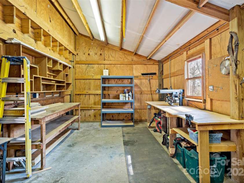 570 Brandon Road, Black Mountain, NC 28711.  MLS# CAR4241895, YatesRealty ID 11191. Workshop with Electric in Place