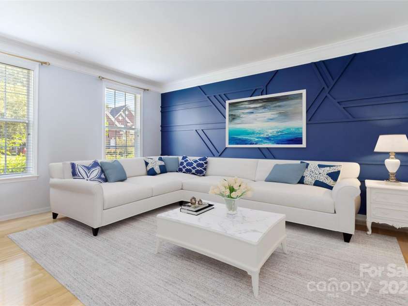 1009 Murandy Lane, Matthews, NC 28104.  MLS# CAR4272008, YatesRealty ID 11195. Virtually Staged Den