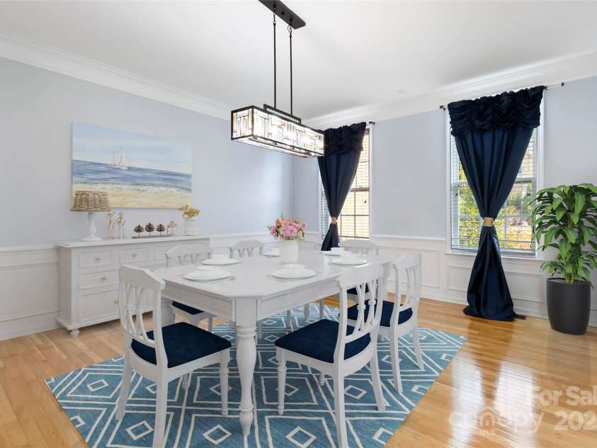 1009 Murandy Lane, Matthews, NC 28104.  MLS# CAR4272008, YatesRealty ID 11195. Virtually Staged Dining Room