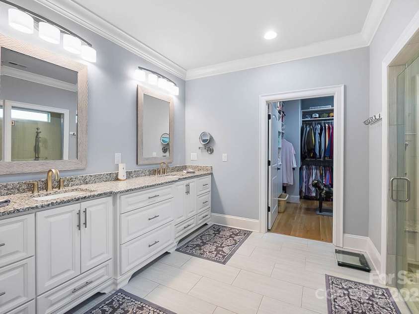 2102 Virginia Ellen Court, Stanley, NC 28164.  MLS# CAR4321172, YatesRealty ID 1121. Primary Bath w Thoughtful Design