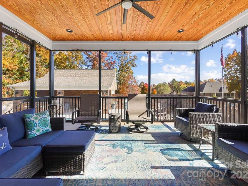 2102 Virginia Ellen Court, Stanley, NC 28164.  MLS# CAR4321172, YatesRealty ID 1121. Tranquil Screened Porch