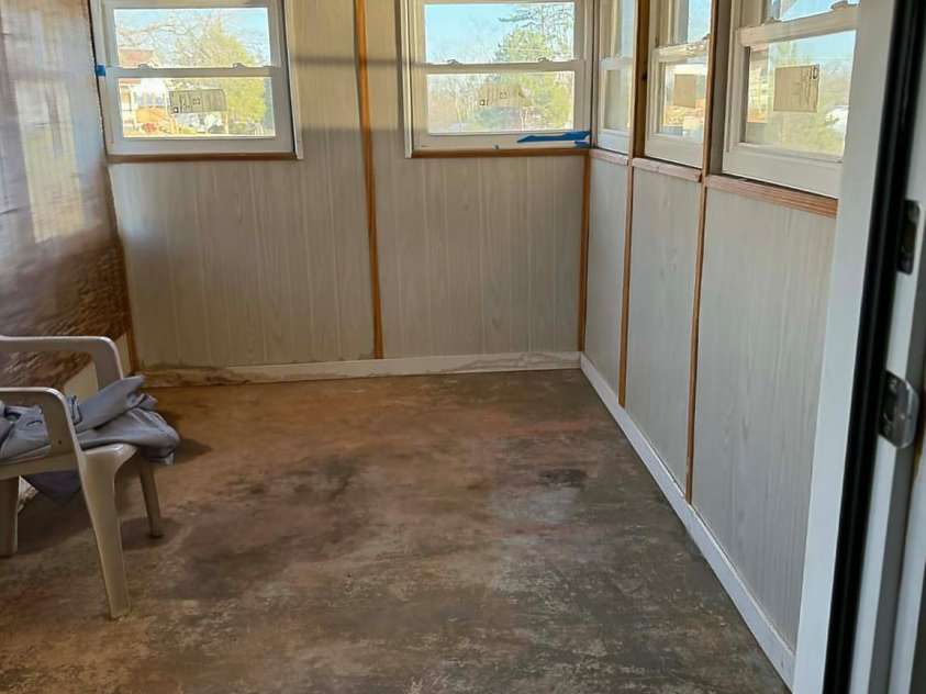 1677 US 221A Highway, Forest City, NC 28043.  MLS# CAR4340129, YatesRealty ID 11221. Enclosed Porch off Bedroom 3
