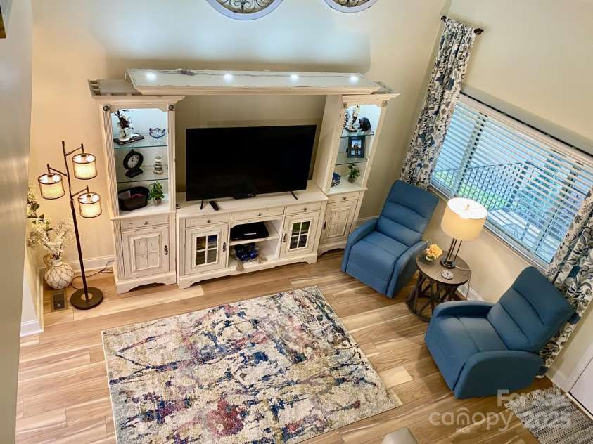 118 Lake Drive, Lake Lure, NC 28746.  MLS# CAR4254226, YatesRealty ID 11276. View from stairs above