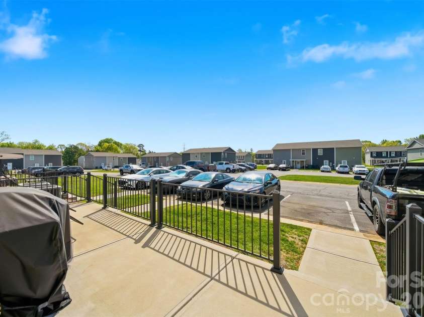3953 Newhall Drive, Hickory, NC 28601.  MLS# CAR4369343, YatesRealty ID 11283. Back Patio/Parking View