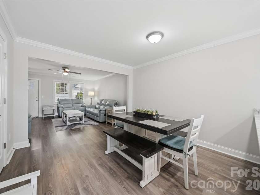 3953 Newhall Drive, Hickory, NC 28601.  MLS# CAR4369343, YatesRealty ID 11283. Open Concept Dining/Living Room View
