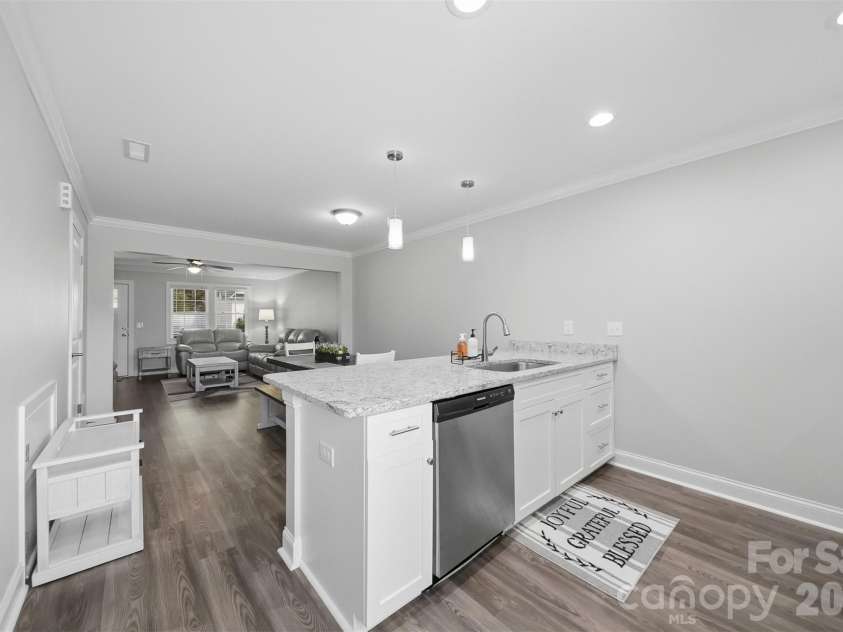 3953 Newhall Drive, Hickory, NC 28601.  MLS# CAR4369343, YatesRealty ID 11283. Open Concept Kitchen/Dining/Living Room View