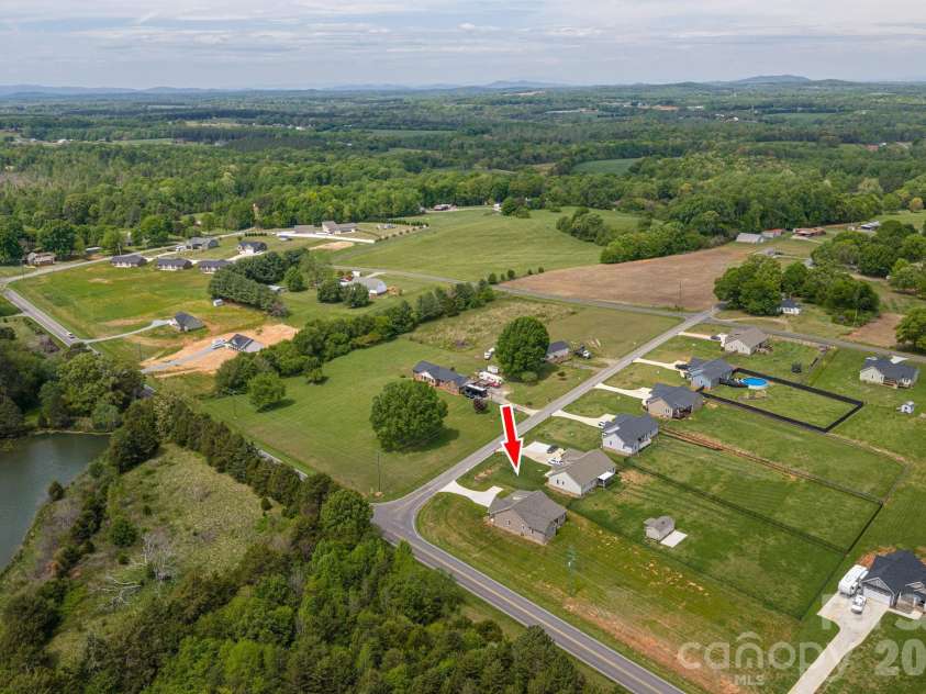 110 Alf Hoover Road, Lincolnton, NC 28092.  MLS# CAR4367232, YatesRealty ID 11292. Aerial View showing Location