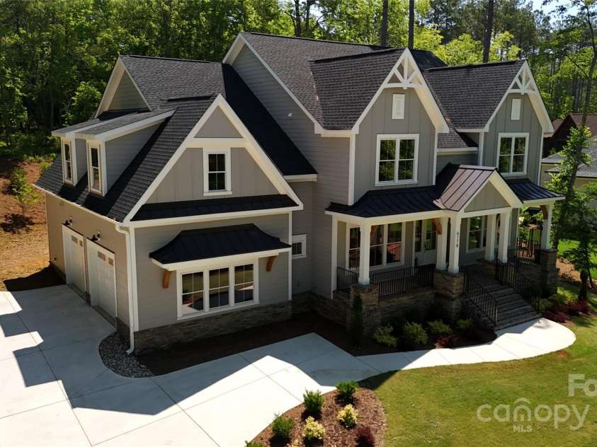 6178 Chimney Bluff Road, Lancaster, SC 29720.  MLS# CAR4172612, YatesRealty ID 11305. Drone view of home